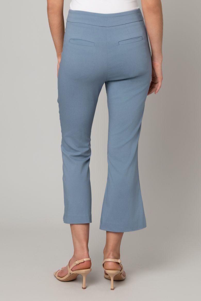 Dusty Blue Millennium Cropped Flare Pant