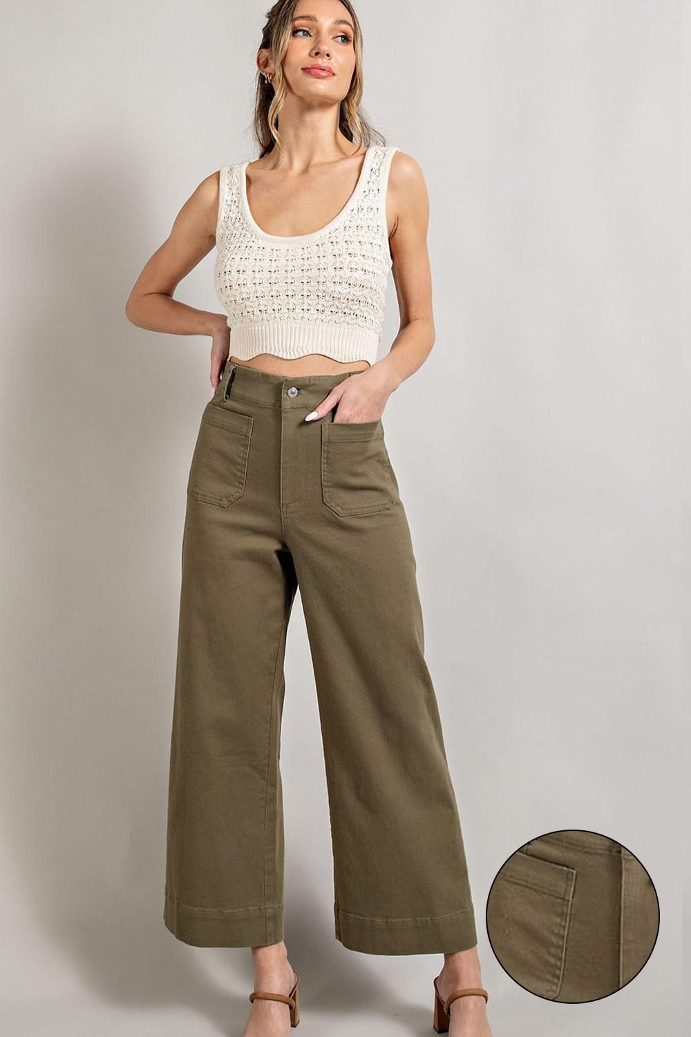 ee:some Soft Washed Wide Leg Pants