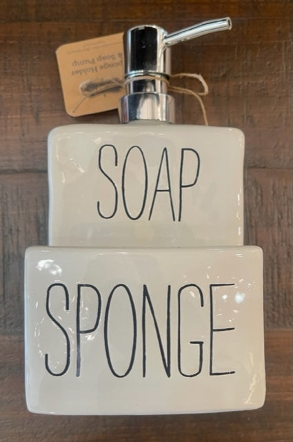 Soap Dispenser with Sponge Holder